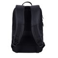 Black backpack on a white background