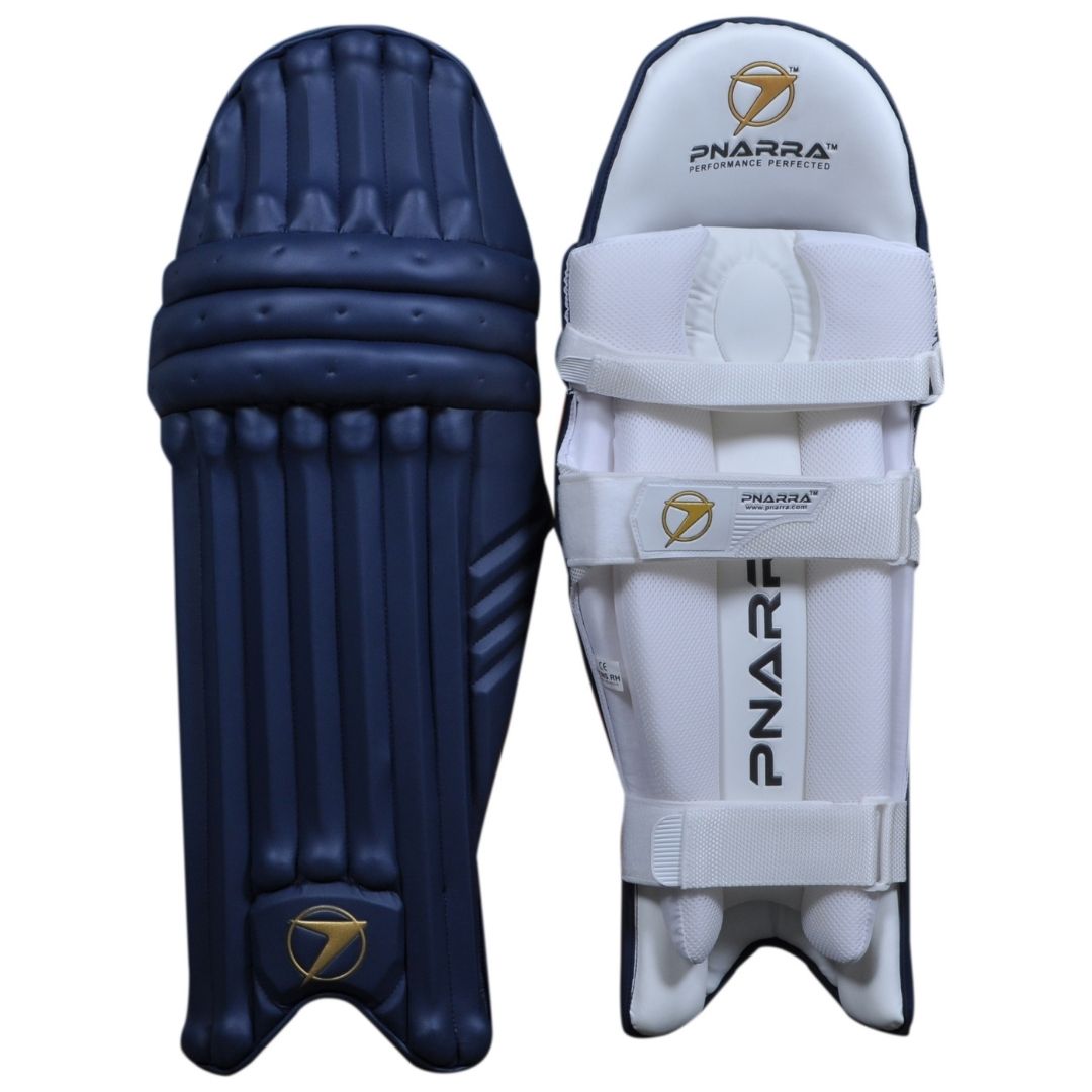 PNARRA black batting pads with bold look and durable, high-impact padding
