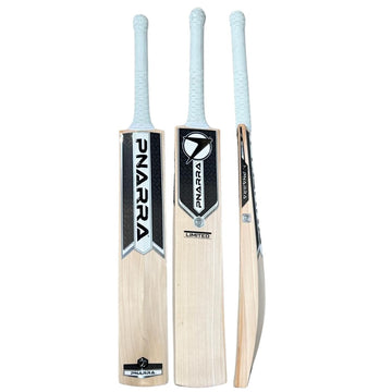 Grade 2 English Willow PNARRA bat with clear grains, thick edges, and strong spine.