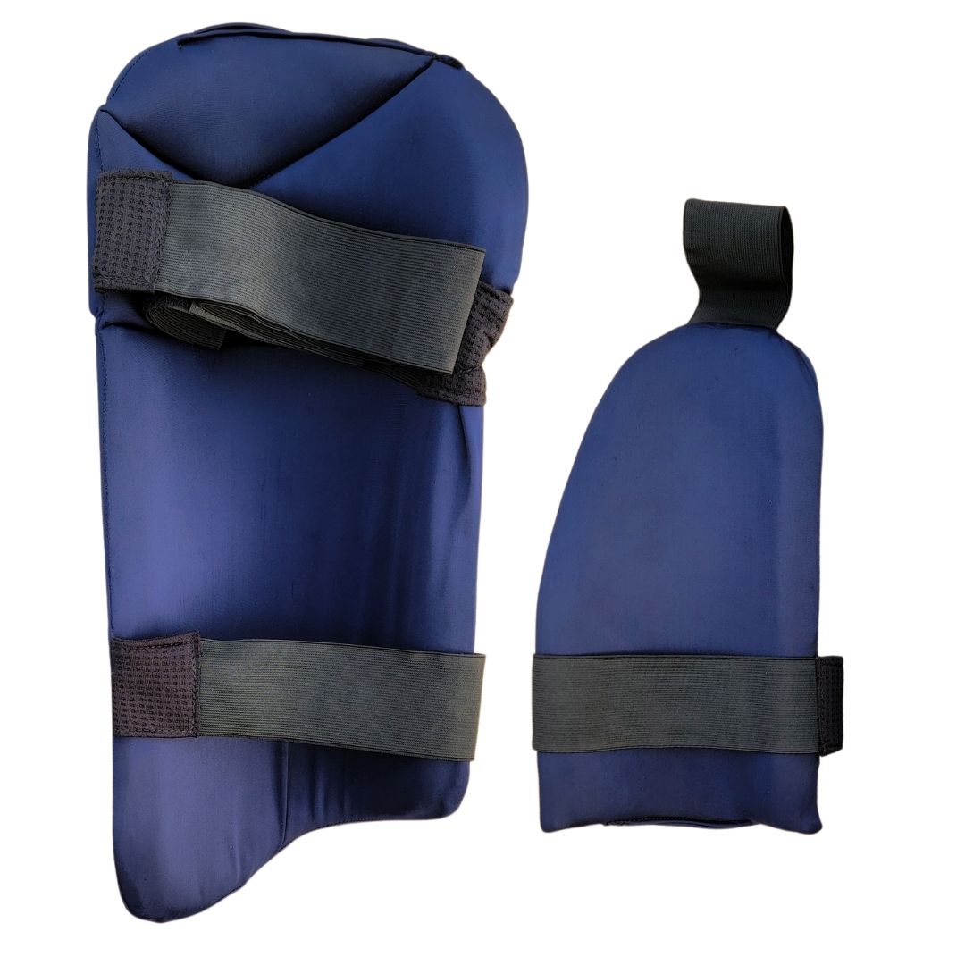 PNARRA navy blue combo thigh pad for cricket with inner and outer protection.