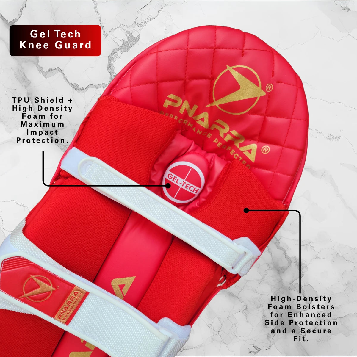 PNARRA PLYERS Batting Pads Red