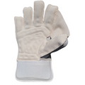 PNARRA grey wicket-keeping gloves with superior padding and grip for cricket professionals.