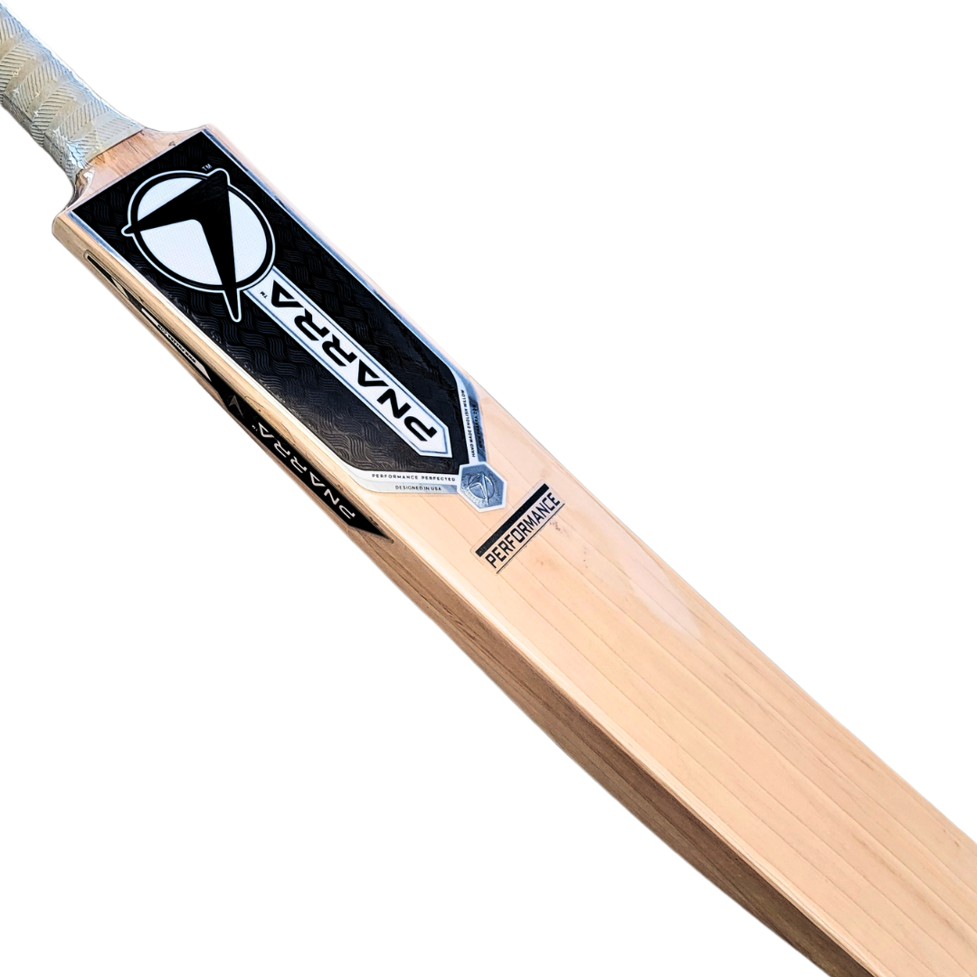 PNARRA Performance Edition English Willow Bat showcasing 5-7 straight grains