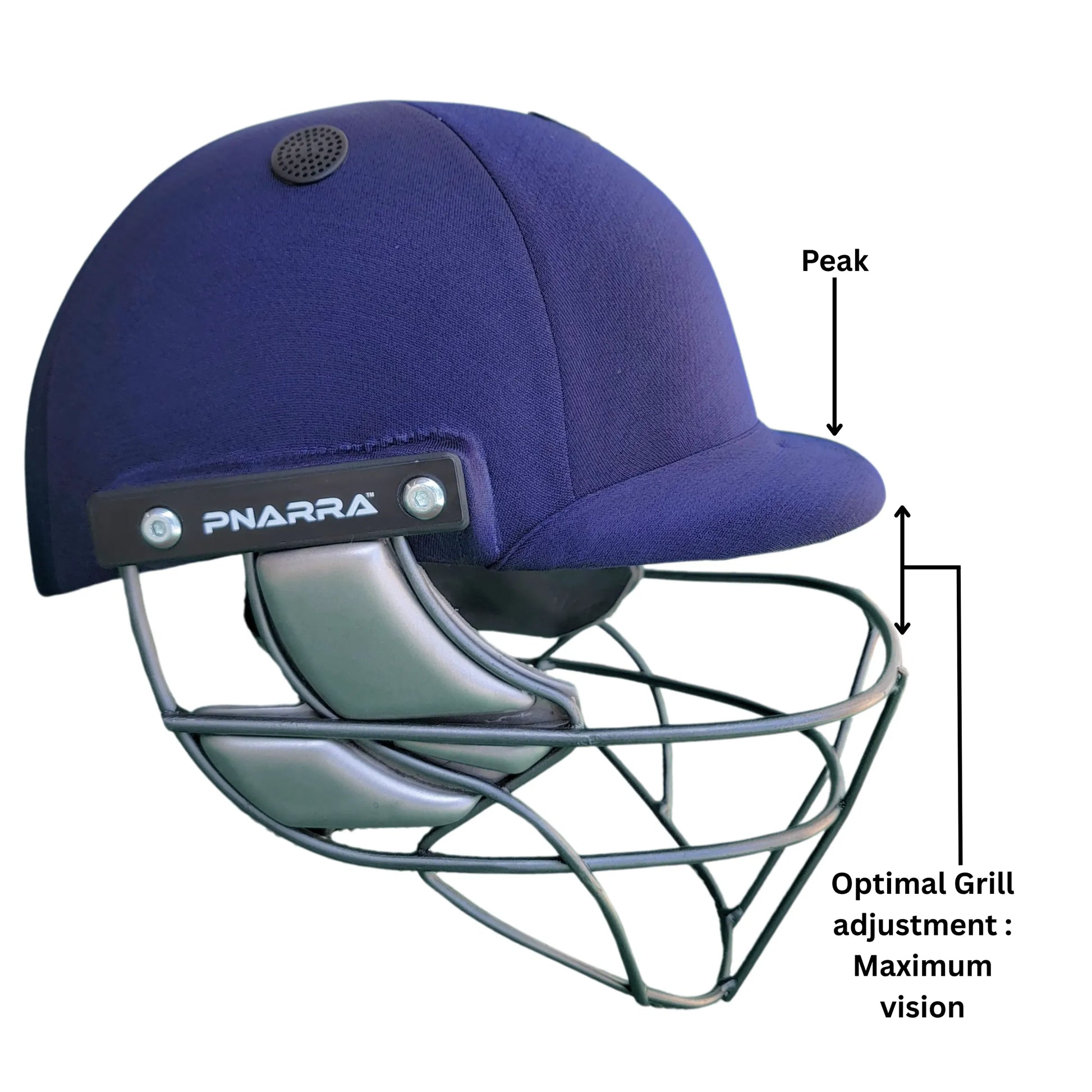 Blue Cricket Helmet with a metal grill - PNARRA