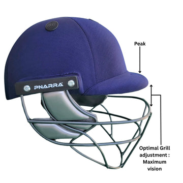 Blue Cricket Helmet with a metal grill - PNARRA