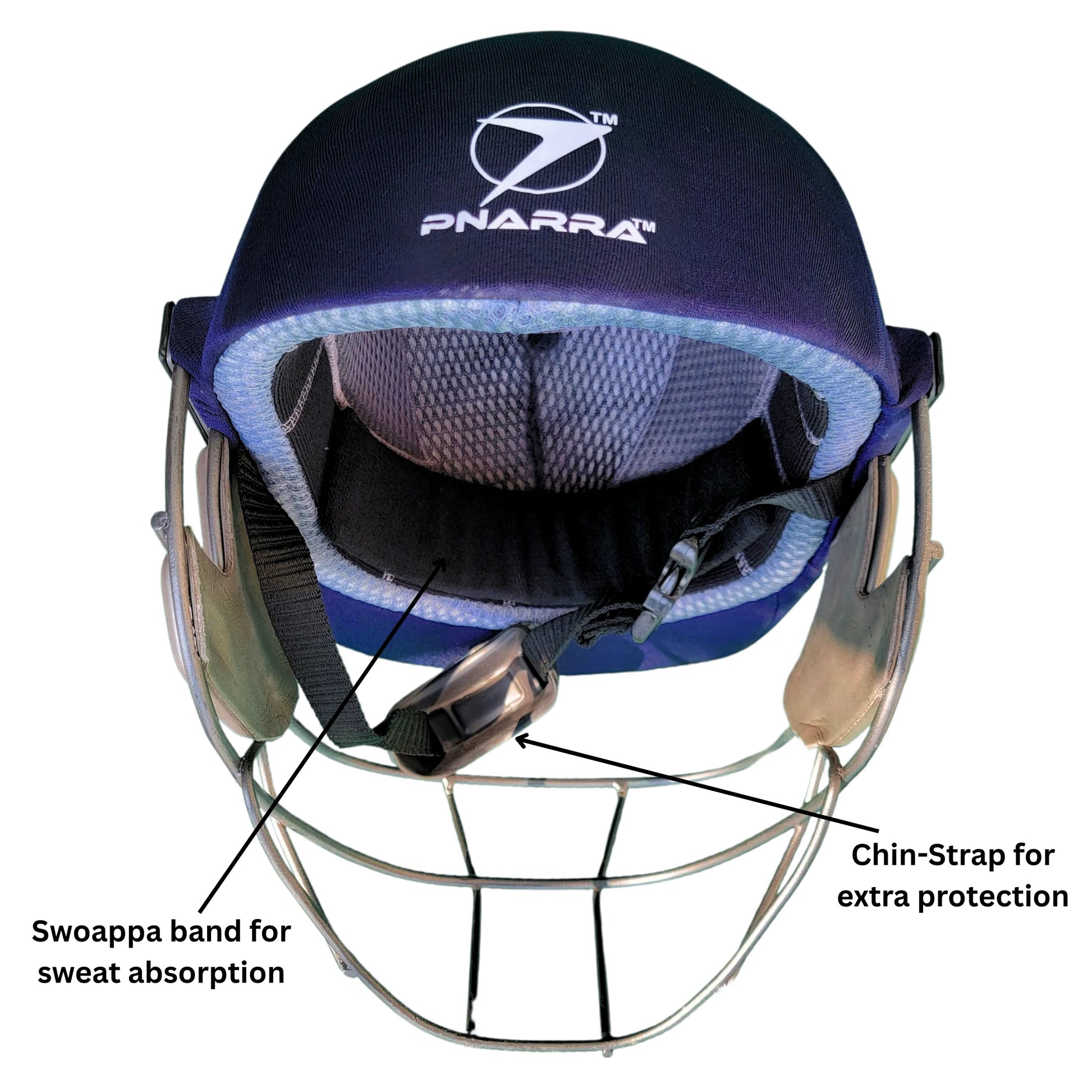 Helmet with Chin Strap and Swoappa band - PNARRA