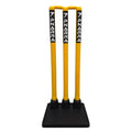 Yellow Cricket Plastic Stumps with black bases - PNARRA