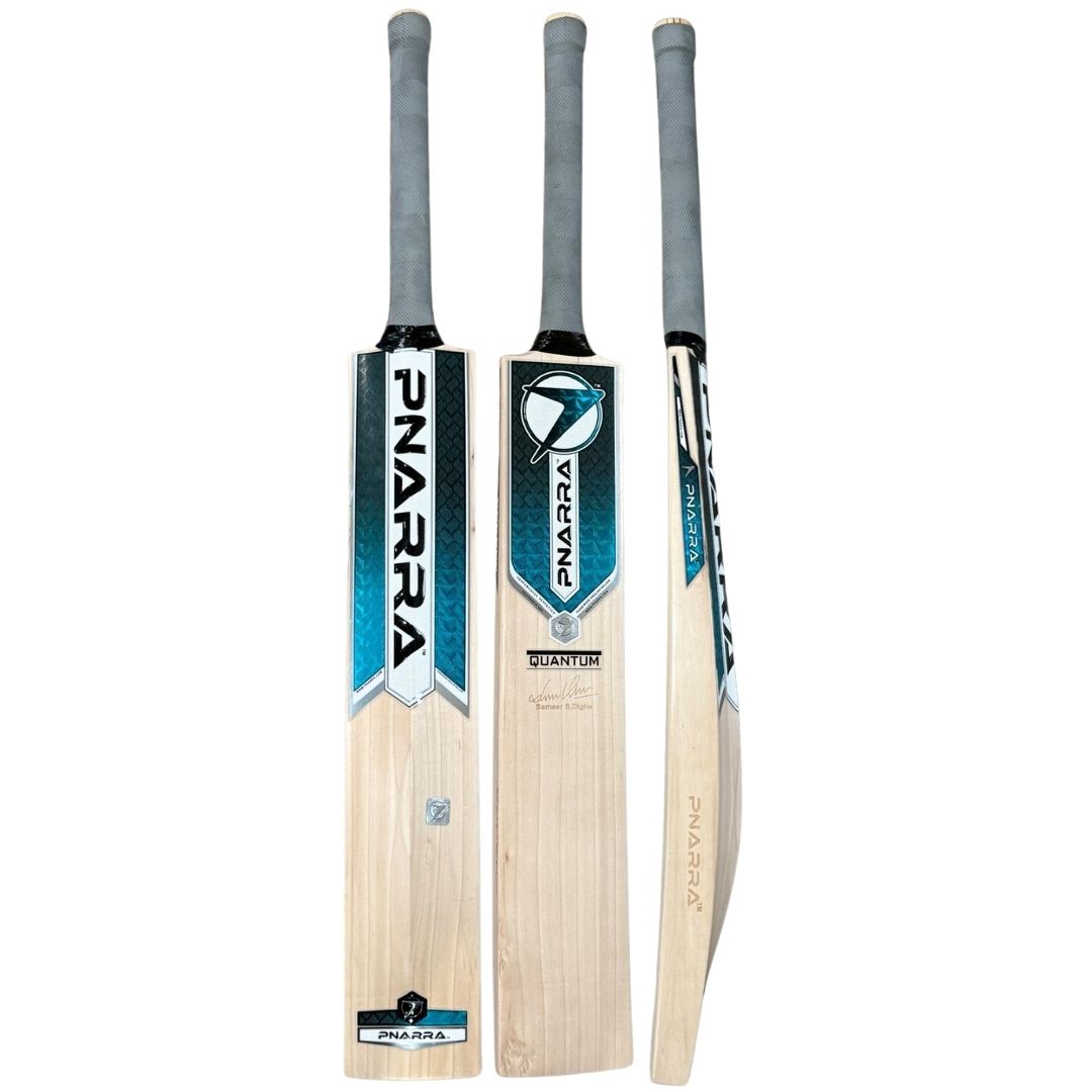 PNARRA Quantum Edition bat made from Grade A English Willow with clean grains.