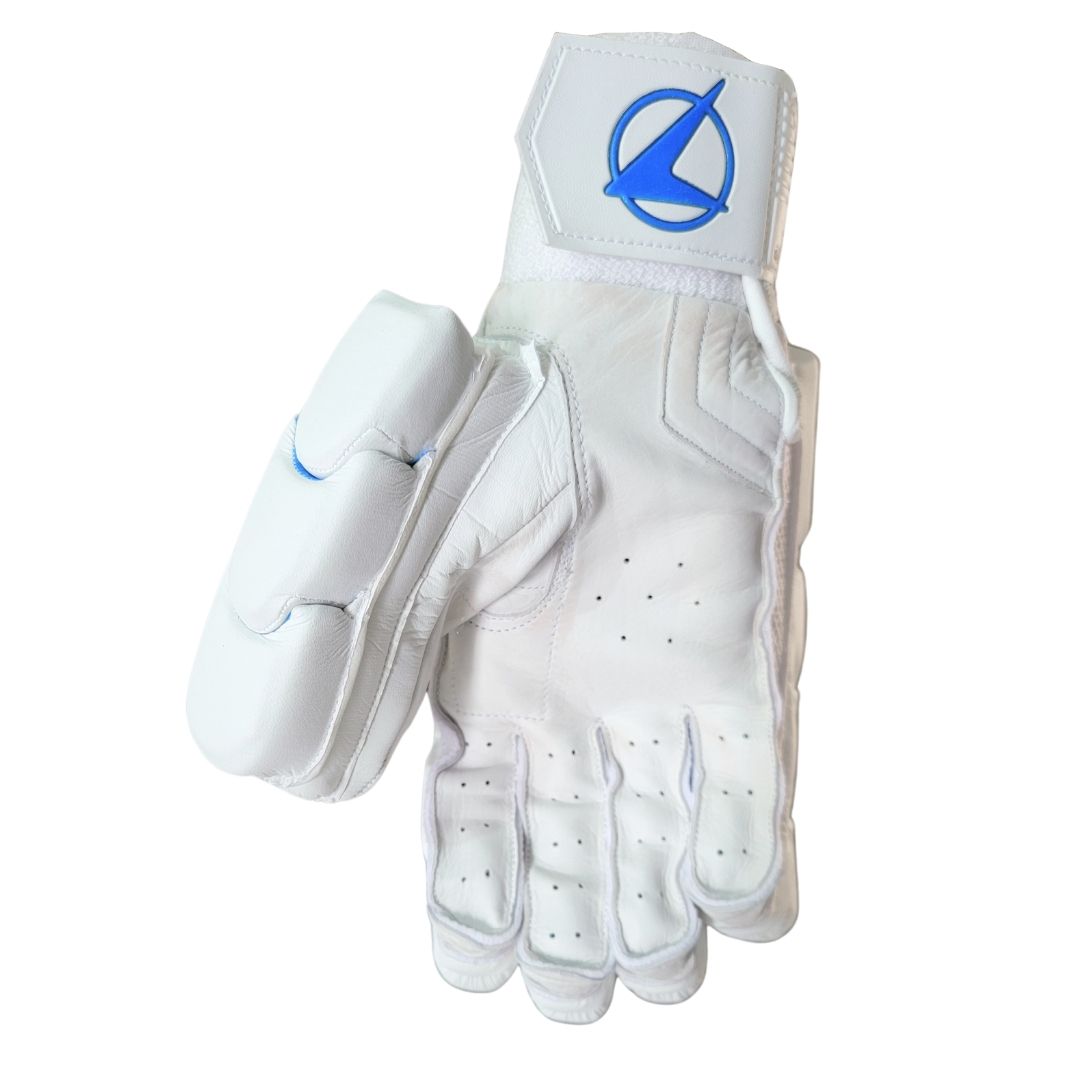 PNARRA Test batting gloves showing premium sheep leather palm and ventilated grip