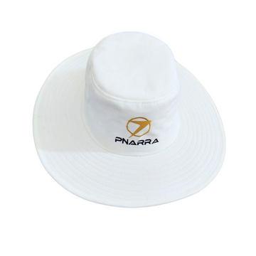 PNARRA Premium White Umpire Hat with wide brim for sun protection